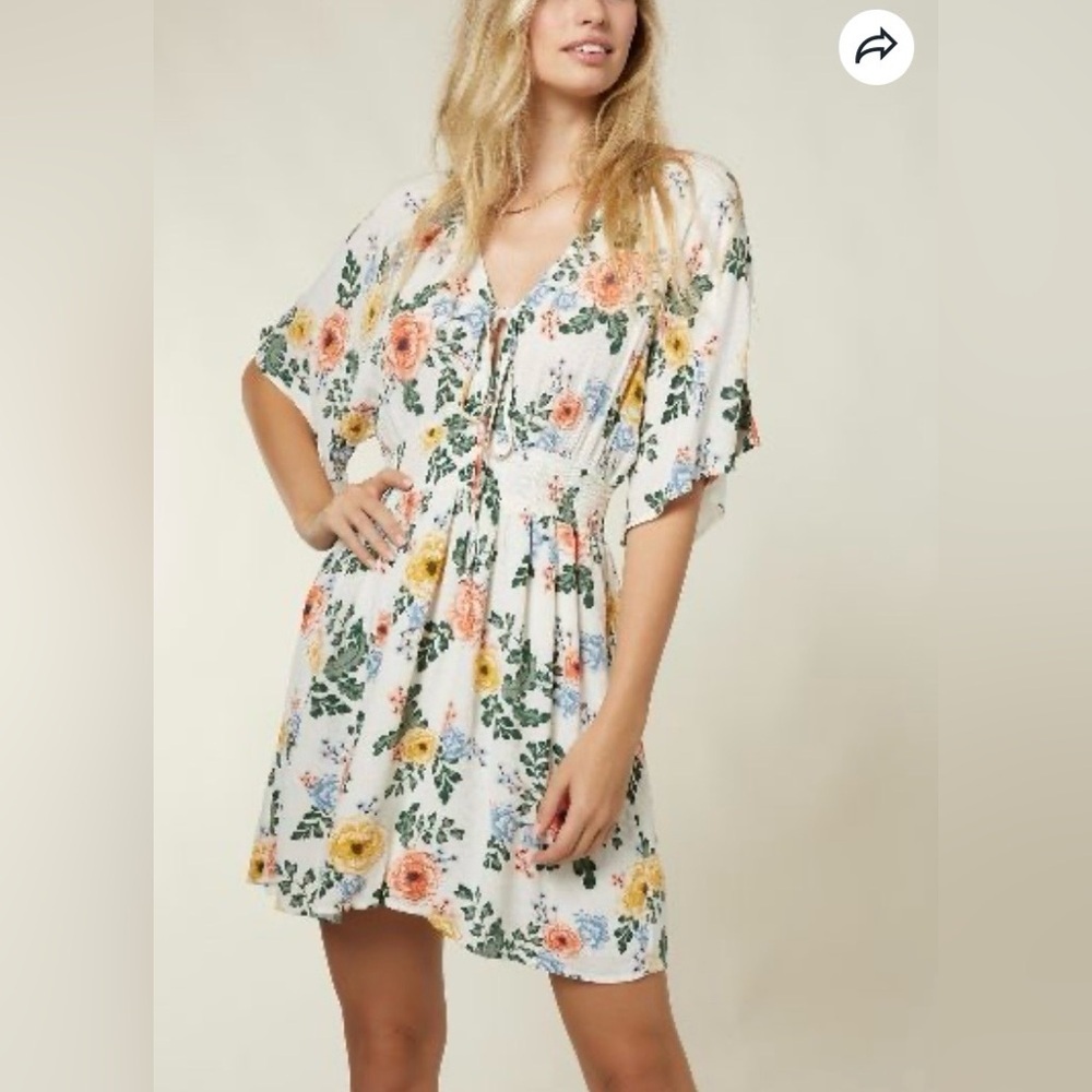 O’Neill - Amanda Dress - Mini Floral Flowy Dress - Size XL
